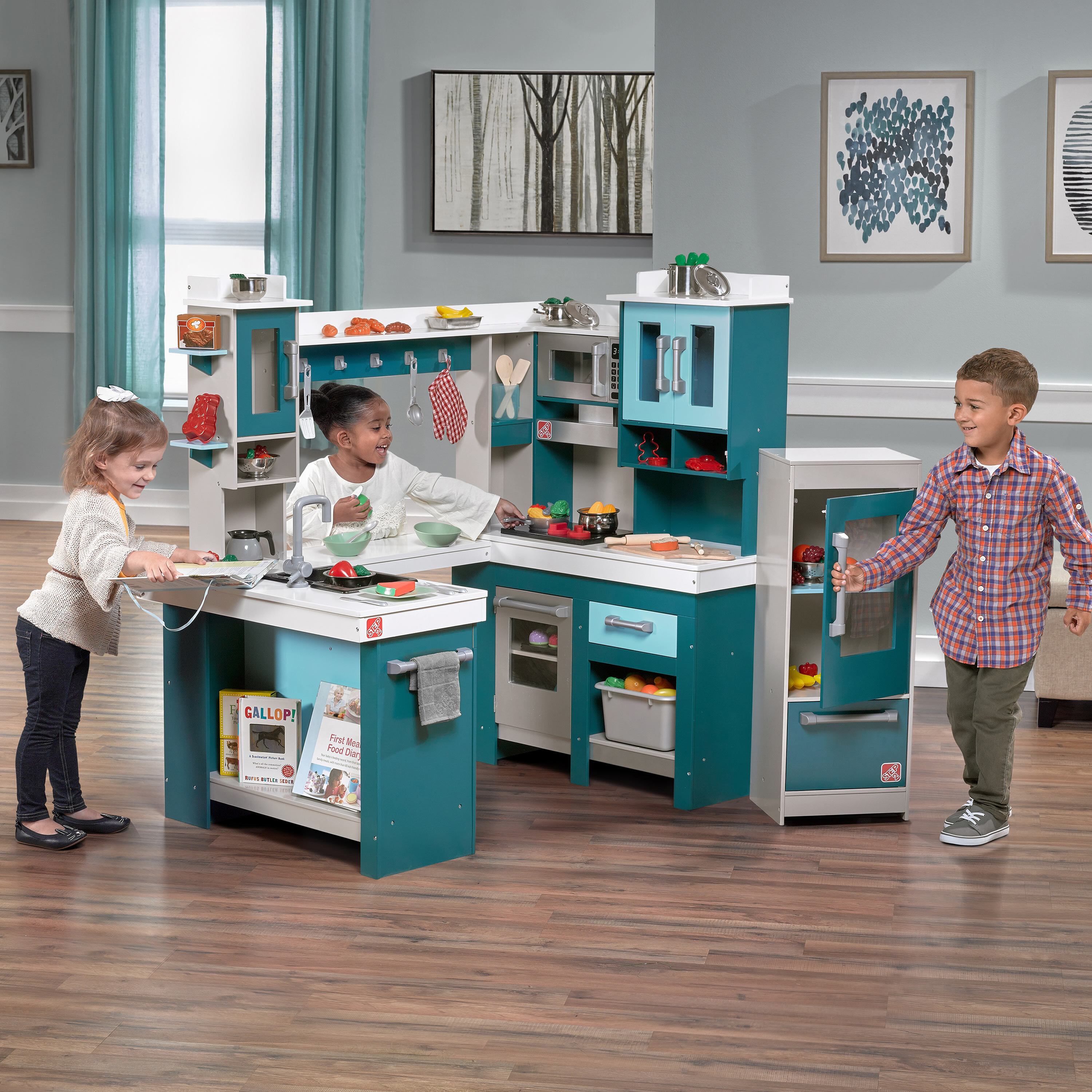 Play Kitchen Sets Step 2 / Clearance Step2 Fun With Friends Kitchen Large Plastic Play Kitchen